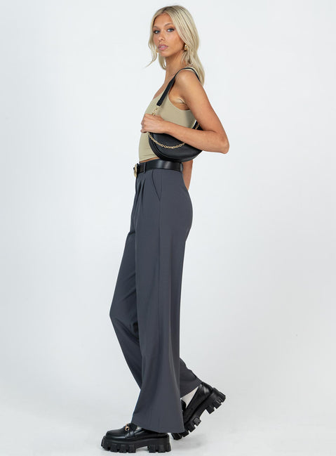 product Princess Polly High Waisted Pants High Waisted Pants High Waisted Pants High Waisted Pants  Archer Pants Slate Tall