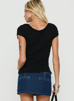 Rowann Textured Top Butter Black