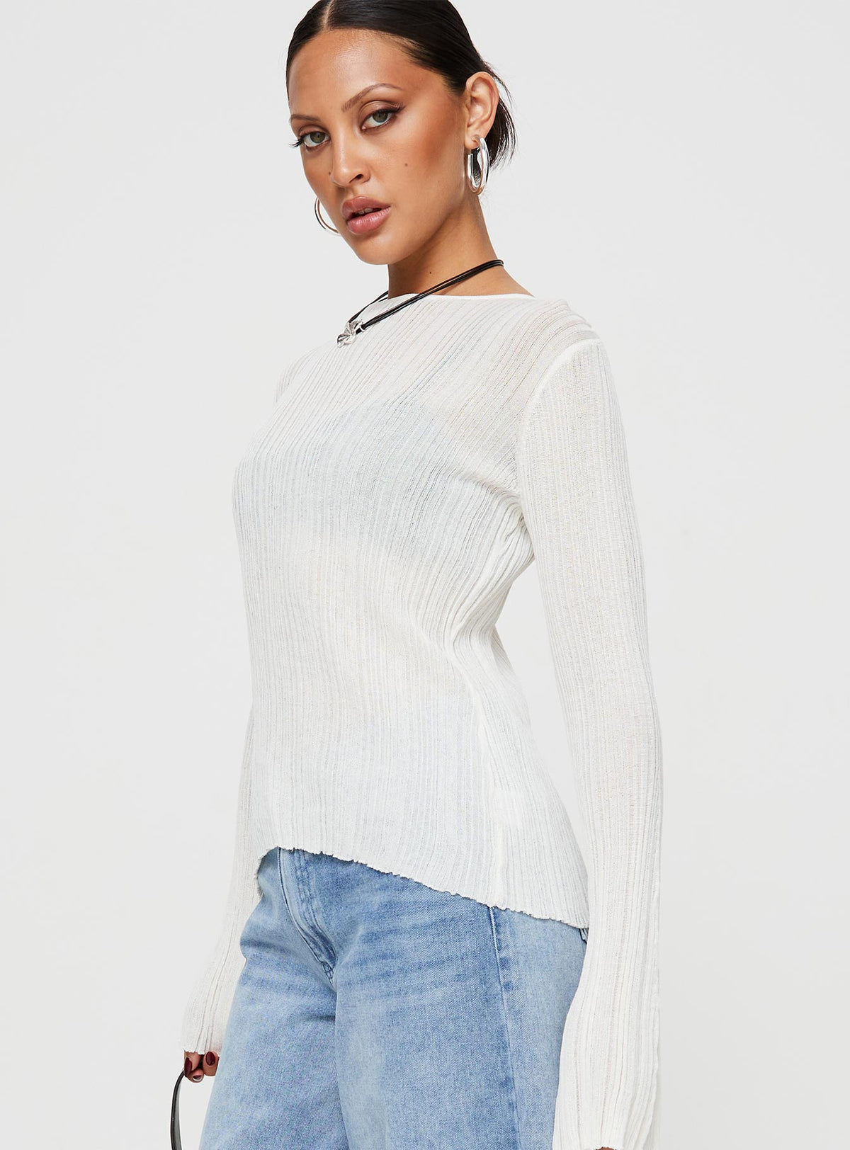 product Princess Polly Full Sleeves High Neck  Wexley Long Sleeve Top White