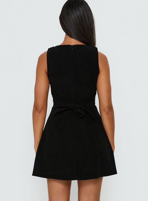 Alfalfa Corduroy Mini Dress Black Petite
