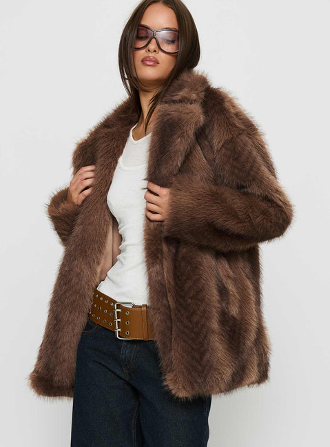 Super Trouper Faux Fur Jacket Multi