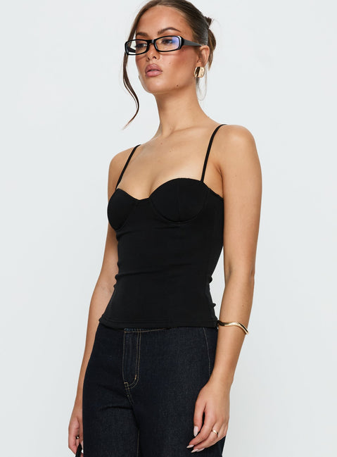 Anataza Underwire Top Black