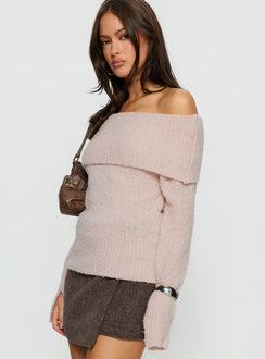   side view of model wearing Princess Polly Adelyne Tweed Mini Skirt Brown Mini Skirts Skirts 