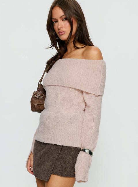   side view of model wearing Princess Polly Adelyne Tweed Mini Skirt Brown Mini Skirts Skirts 