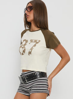 87 Classic Graphic Top White / Green