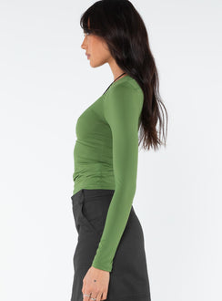 product Princess Polly Sleeveless High Neck  Arnim Long Sleeve Top Olive