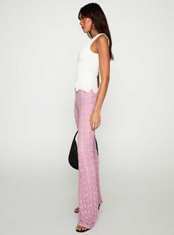 side view of model wearing Princess Polly Carnivale Pants Pink High Rise Pants Pants 
