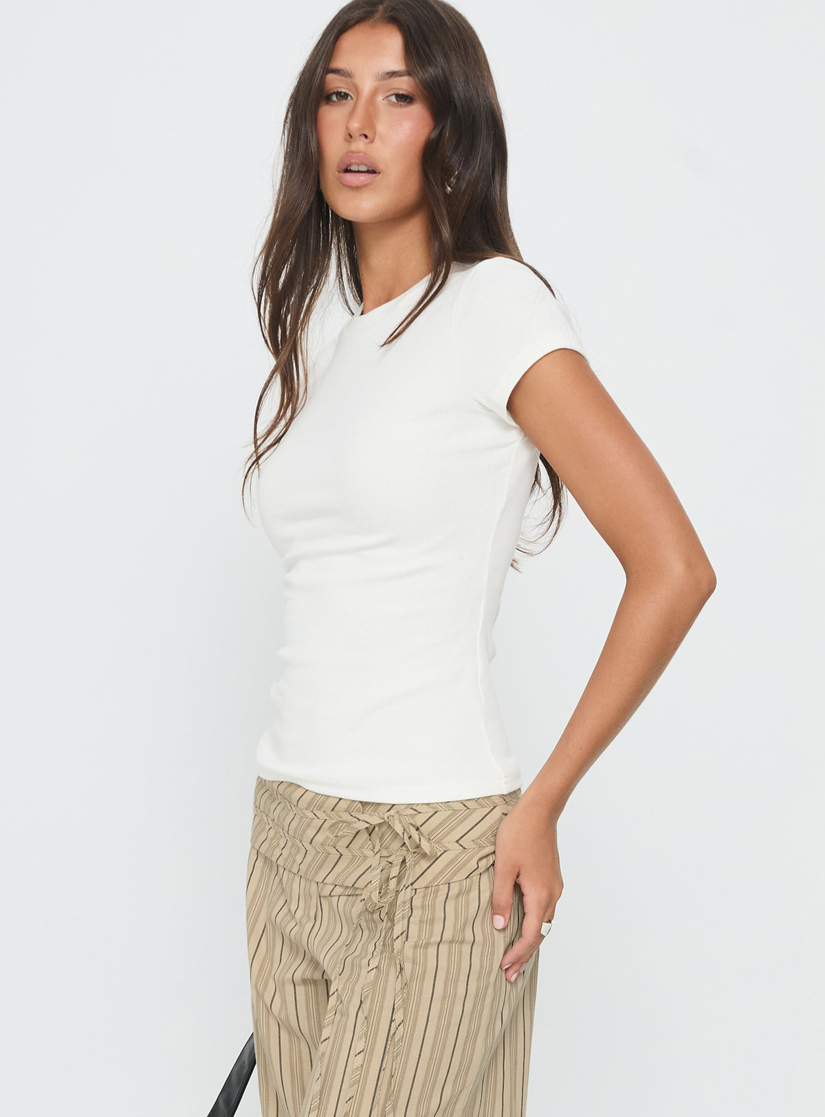 Baseline Longline Rib Top White