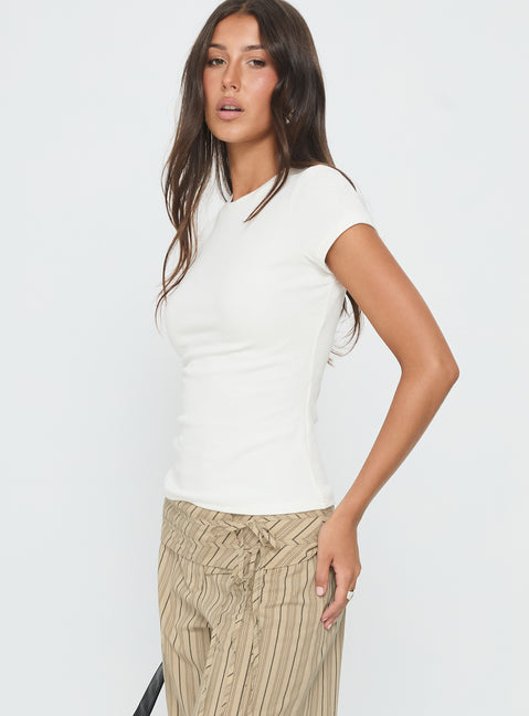 Baseline Longline Rib Top White