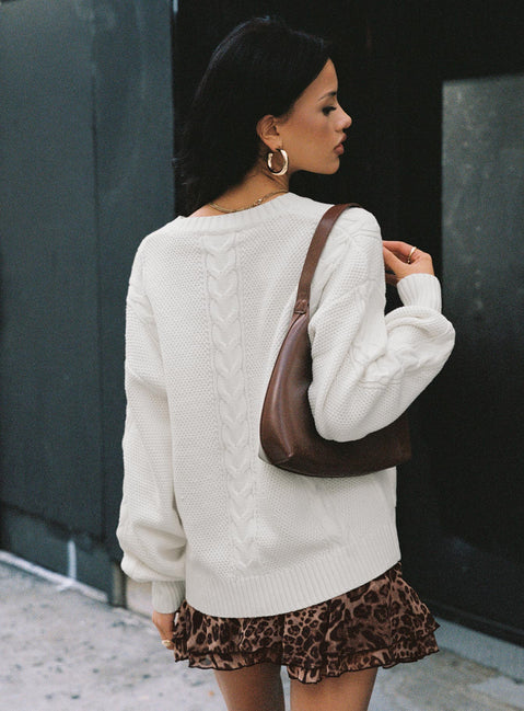 back view of model wearing Princess Polly Luned Mini Skirt Leopard Tall Mini Skirts Skirts 