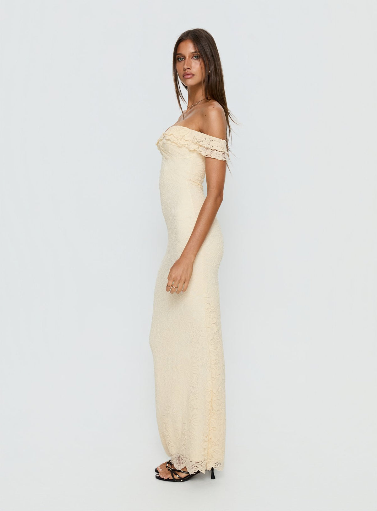 Anabeila Strapless Maxi Dress Lemon