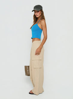 Scarletta Ultra Wide Cargo Pants Natural