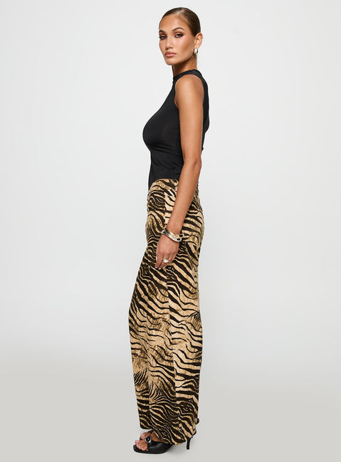side view of model wearing Princess Polly Low Rise Roomy Pants Multi Low Rise Pants Pants 