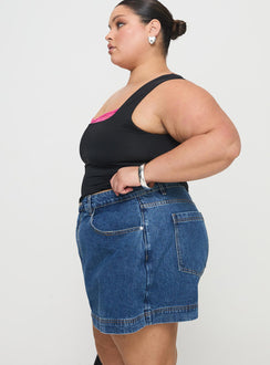 Gazelle Denim Skort Mid Wash Curve