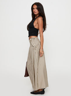   side view of model wearing Princess Polly Antheia Maxi Skirt Multi Maxi Skirts Skirts 