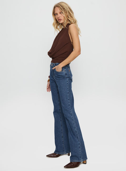 Magic Mirror Mid Rise Bootleg Jeans Mid Blue Wash Mid Rise Jeans Jeans 