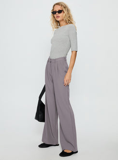 Ambient Wide Leg Pant Grey High Rise Pants Pants 