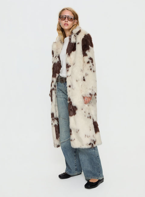 Winter Breeze Faux Fur Coat Multi