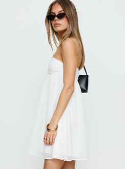 Kaimilla Strapless Sweetheart Mini Dress White