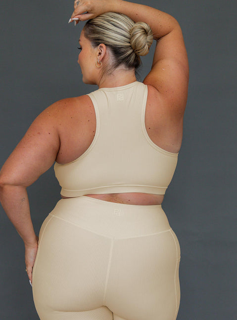 Latte active crop top