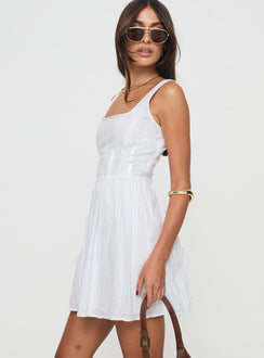 product Princess Polly Square Neck  Lorinda Mini Dress White Low Impact