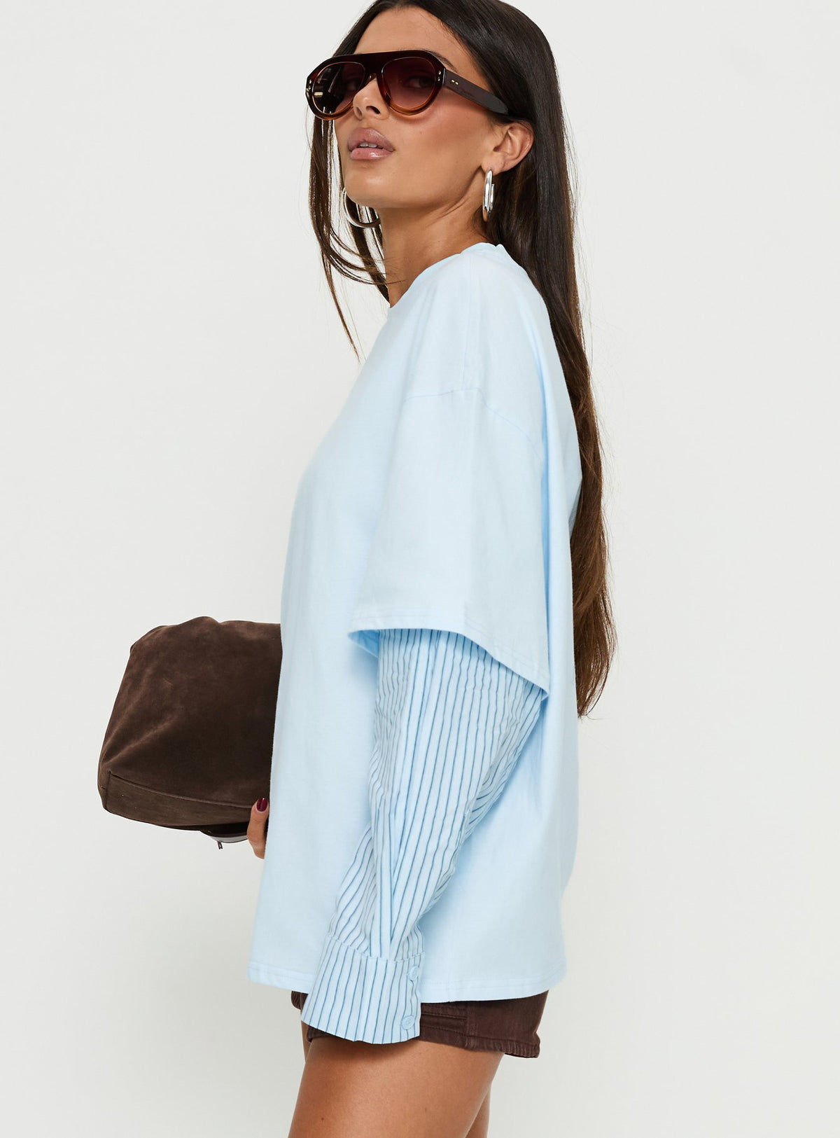 Renelle Layered Long Sleeve Top Multi
