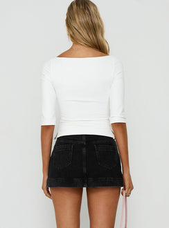 Stefenie Denim Skort Washed Black Tall