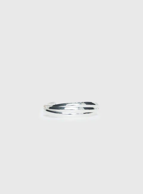 Affluent Layered Cuff Silver