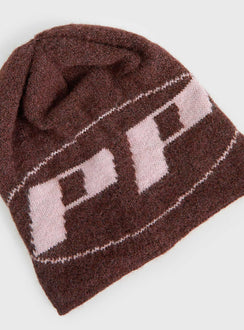 Rhiara Beanie Brown / Pink