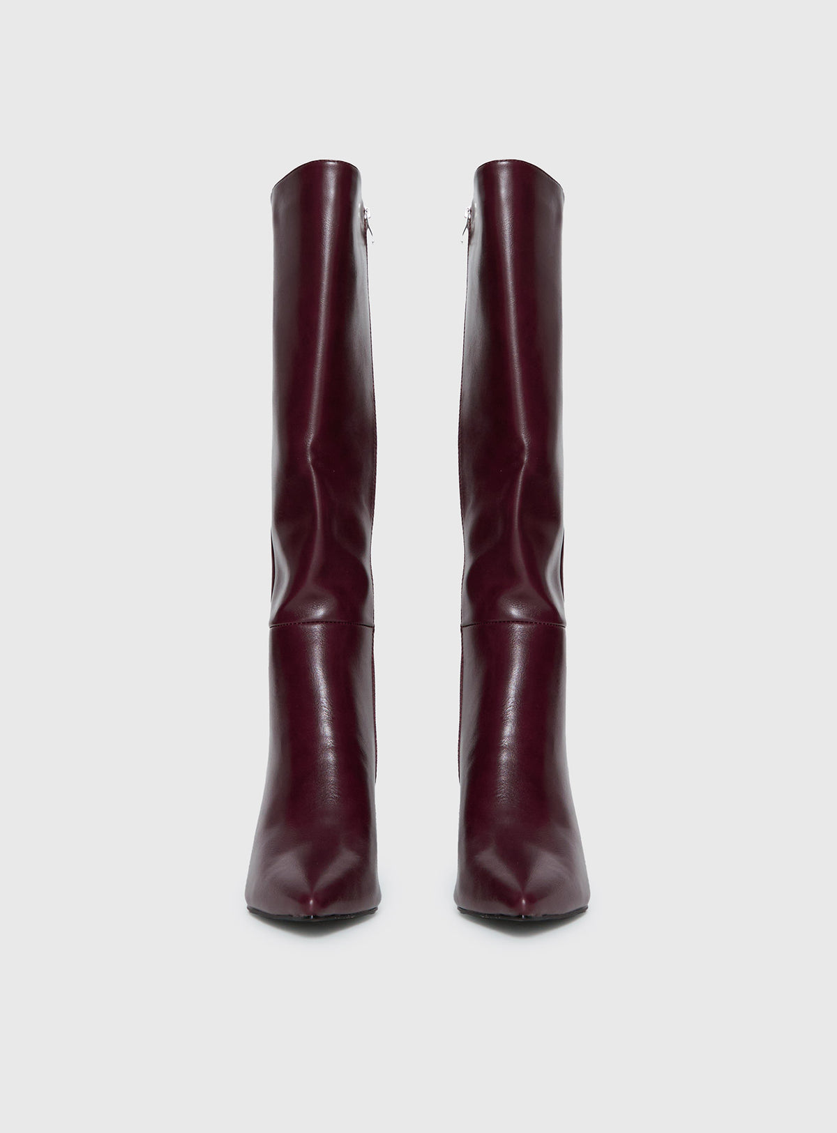 Harrie Knee High Boots Burgundy