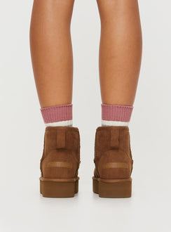 Franz Shearling Boots Dark Brown