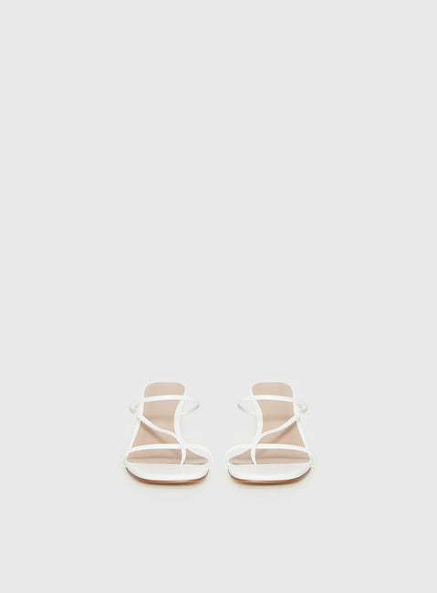 The Becka Heels White