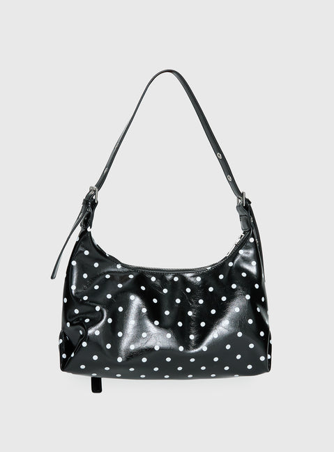 Fabray Cargo Bag Black Polka Dot