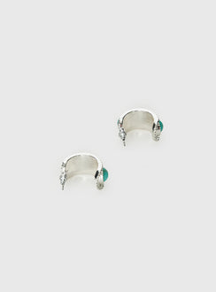 Endellion Hoop Earrings Silver / Turqouise