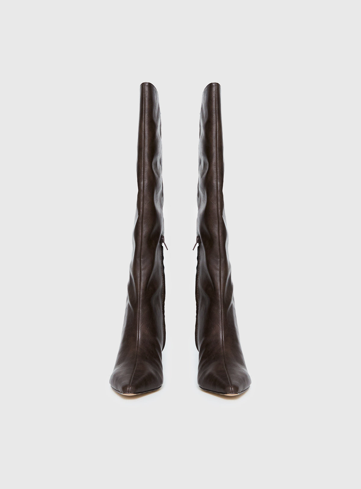 Aminah Knee High Boots Charcoal
