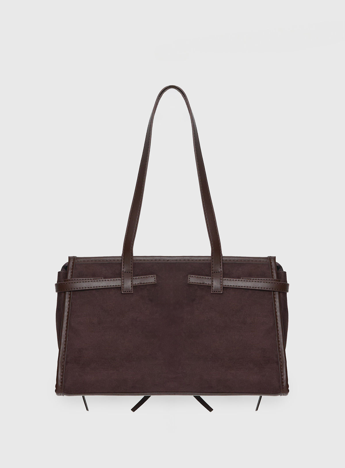 Beaming Bow Detail Shoulder Bag Brown