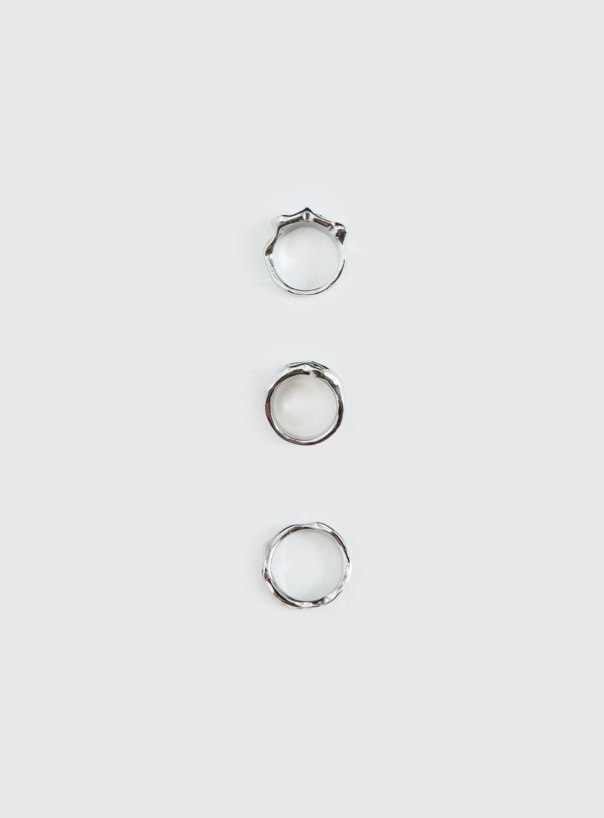 Two Young Hearts Ring Pack Silver