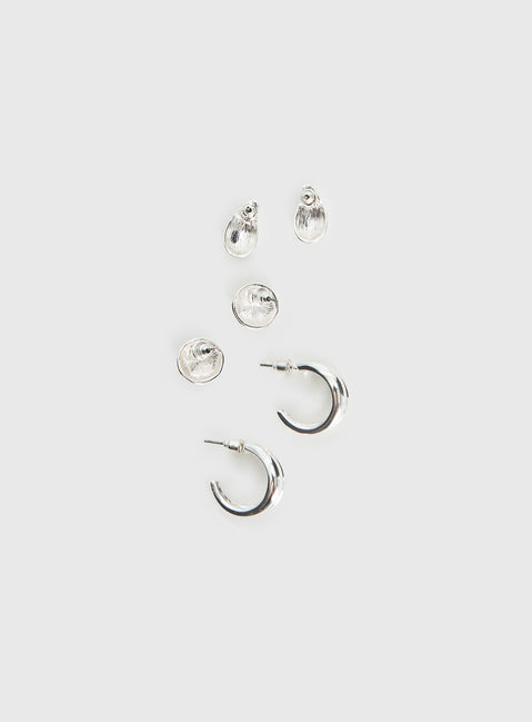 Run The Party Earring Pack Silver