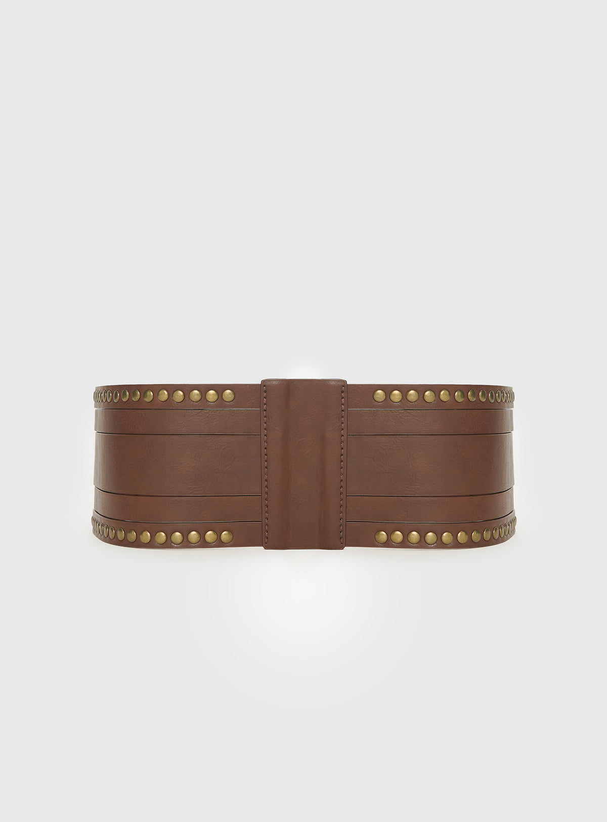 Vanish Faux Leather Belt Brown