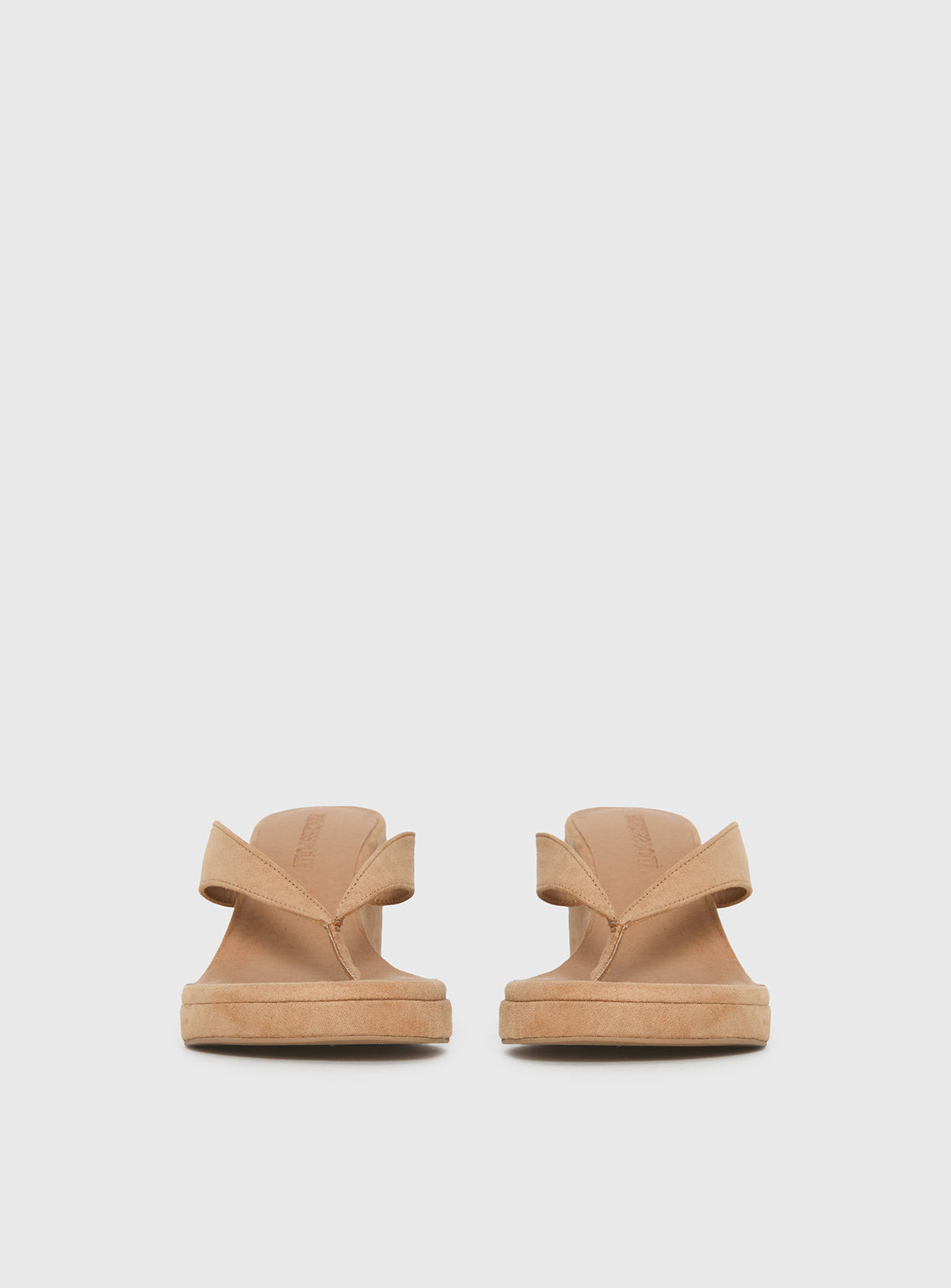 Kamiko Wedged Heels Tan Faux Suede