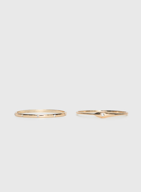 Glitter And Honey Diamante Bracelet Pack Gold