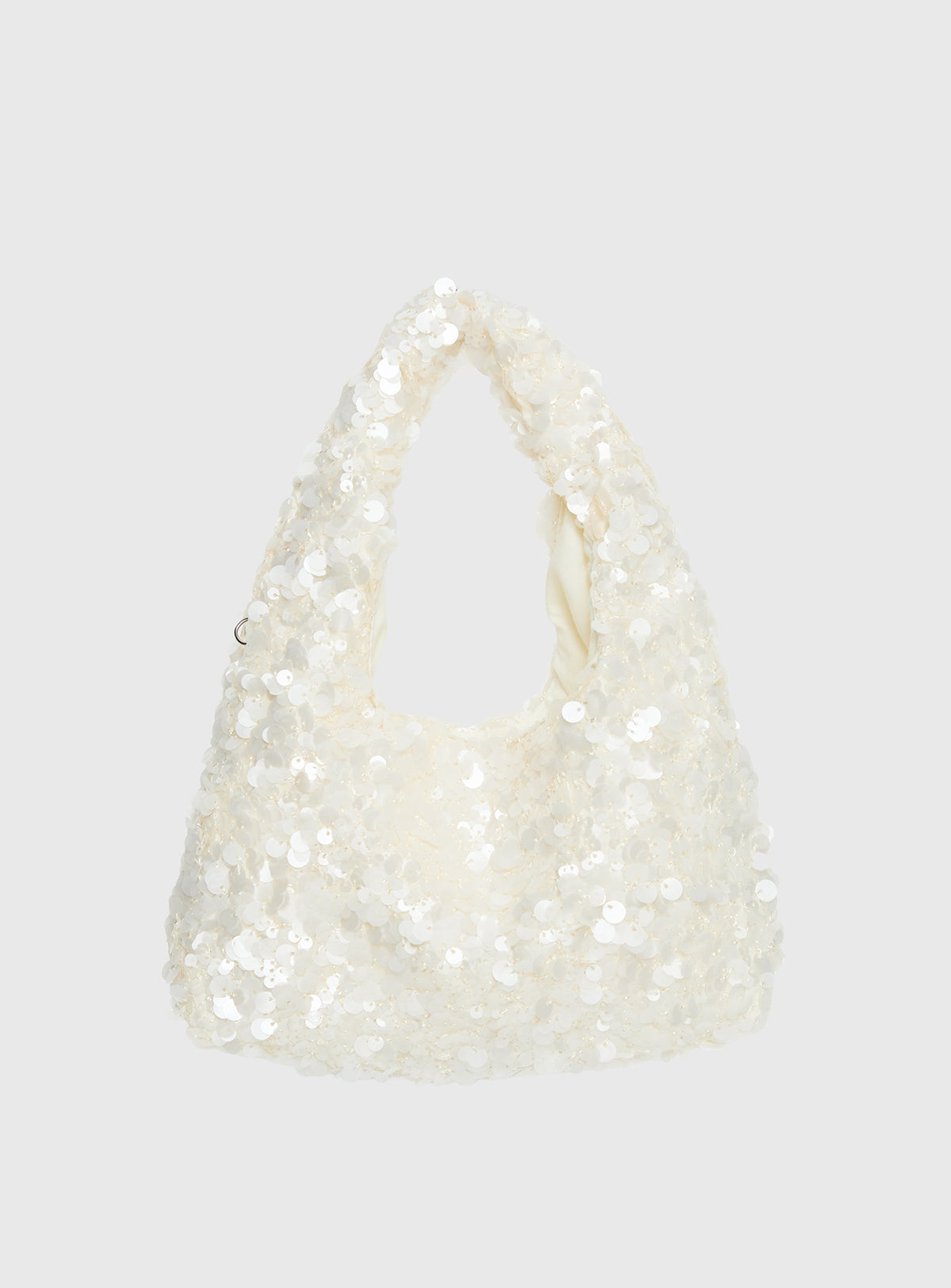 Midnights Sequin Shoulder Bag White