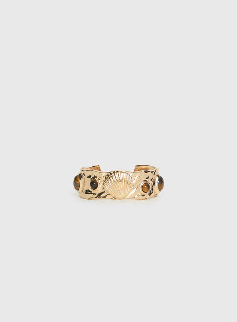 Sun Is Showing Cuff Gold / Brown