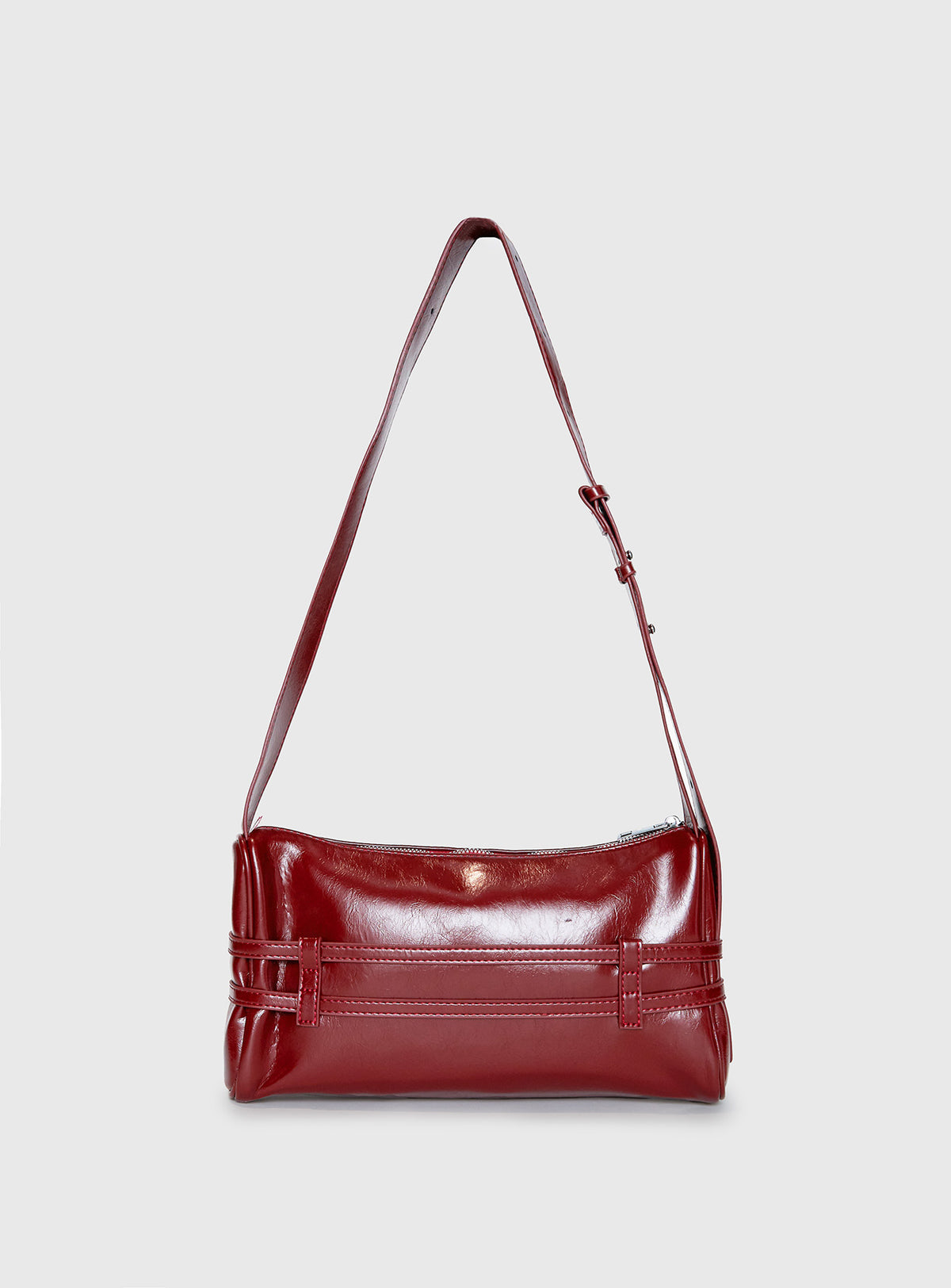 Recognize Buckle Detail Bag Red