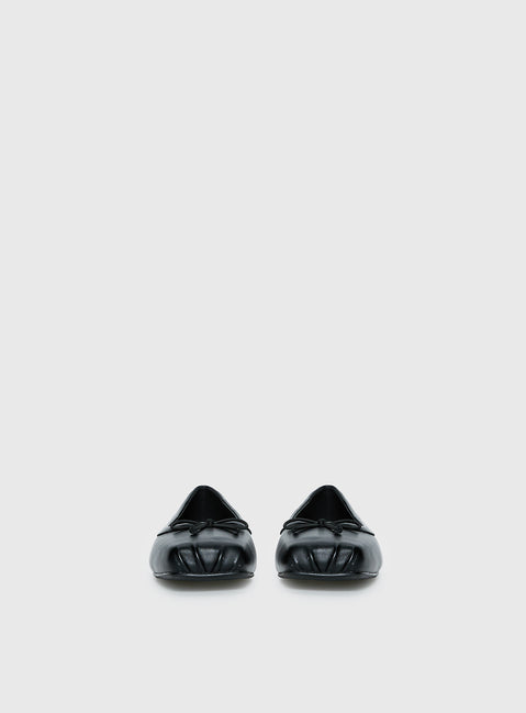 Therapy Laine Square Toe Ballet Flats Black