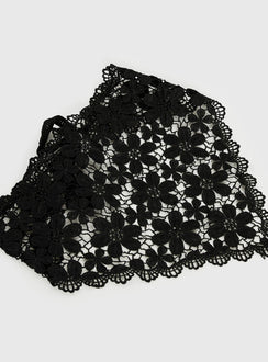 Lilibette Crochet Hair Bandana Black