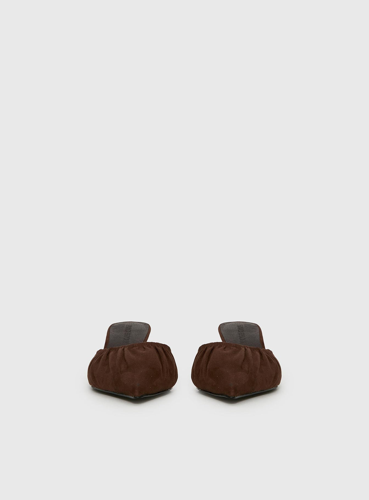 Admiration Pointed Toe Faux Suede Heels Brown