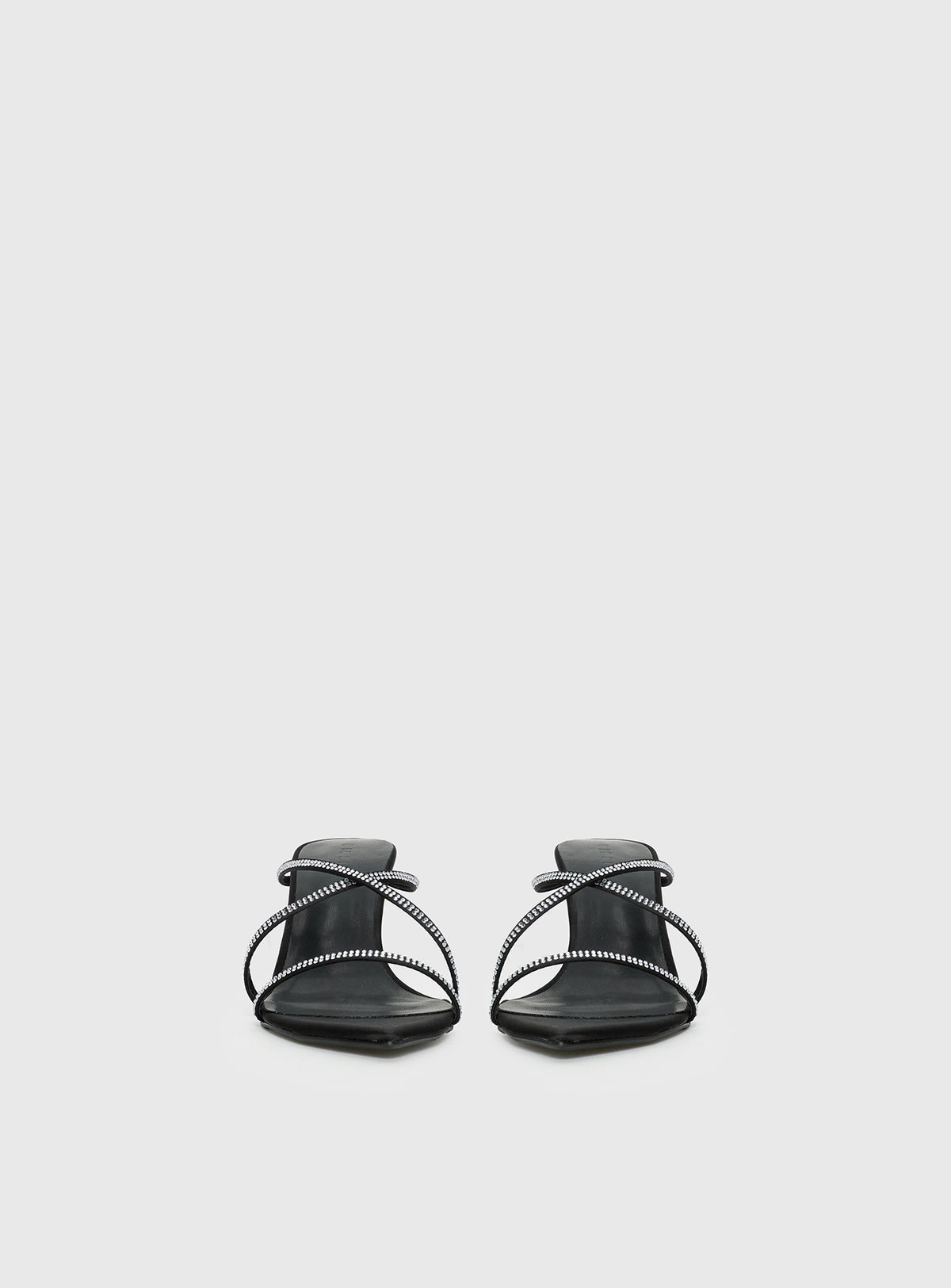 Billini Effy Heels Black Satin Diamante