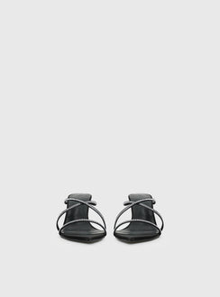 Billini Effy Heels Black Satin Diamante