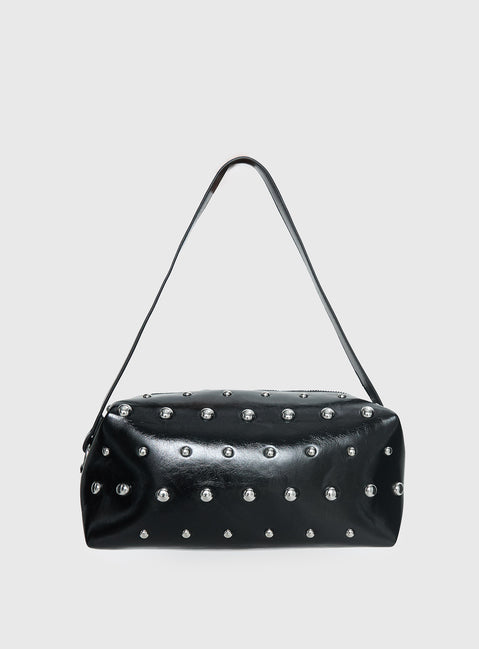 Layton Studded Shoulder Back Black